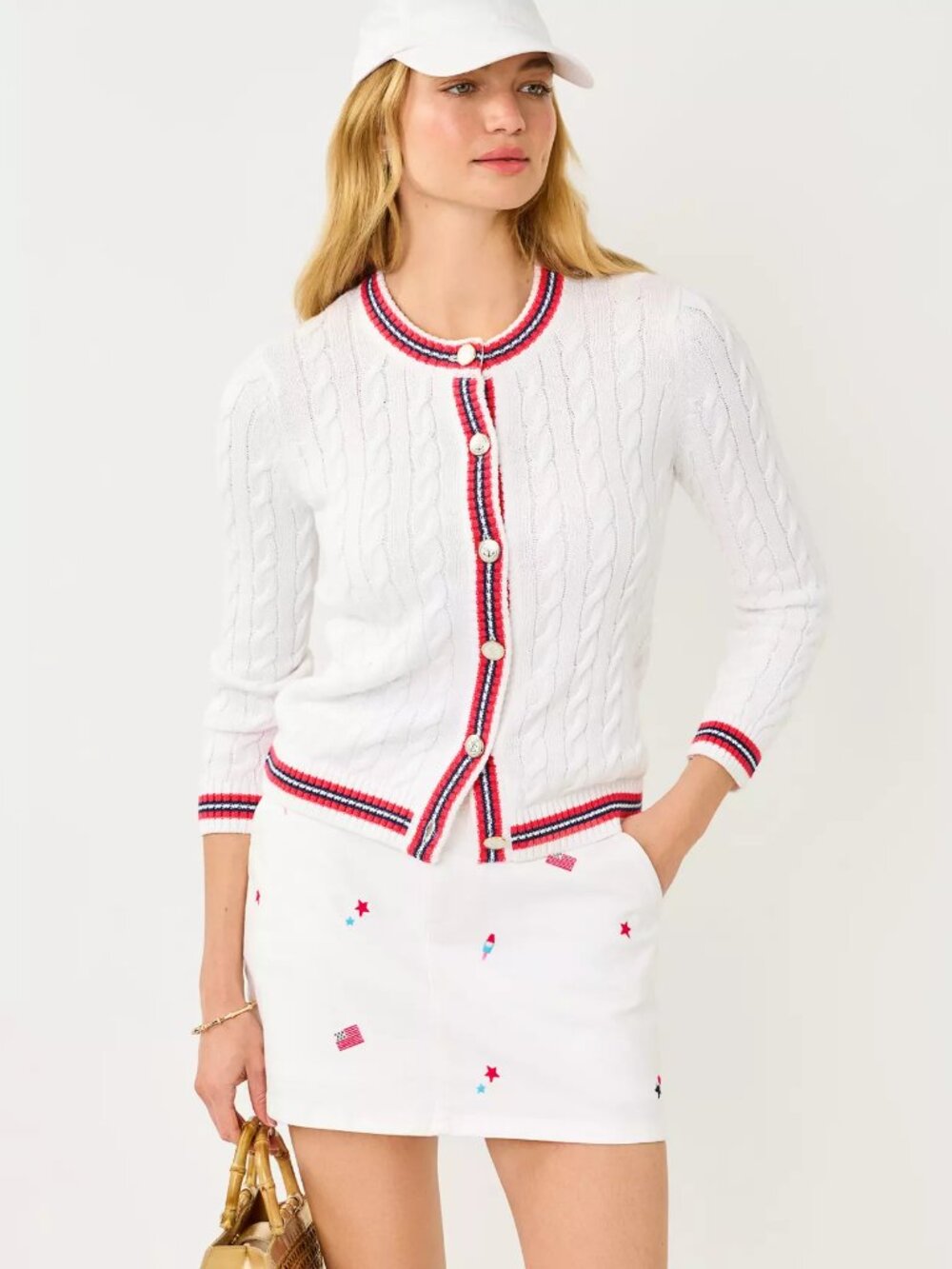 NWT Lilly Pulitzer Colette Denim Skort Resort White Its A 250th Celebration!